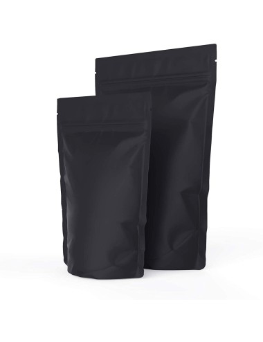 Bolsa Zip  Mylar Negra Metalizada   (50uds)