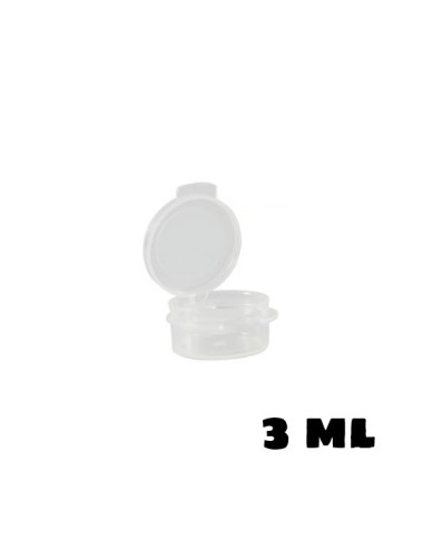 Bote 3ml con tapa  (500 unidades)