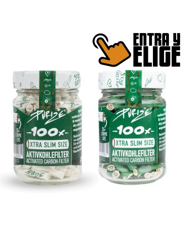 Filtros Carbón Xtra-Slim (100uds) (Purize)