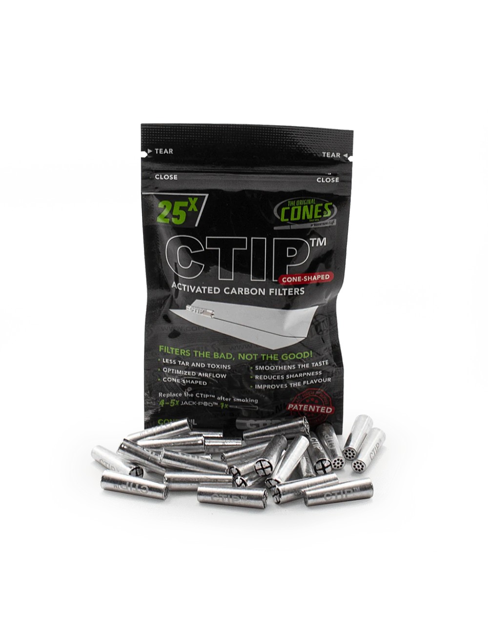 Filtros Carbón Aluminio CTIP Bolsa (25uds) (Cones) Filtros Carbón Aluminio CTIP Bolsa (25uds) (Cones)