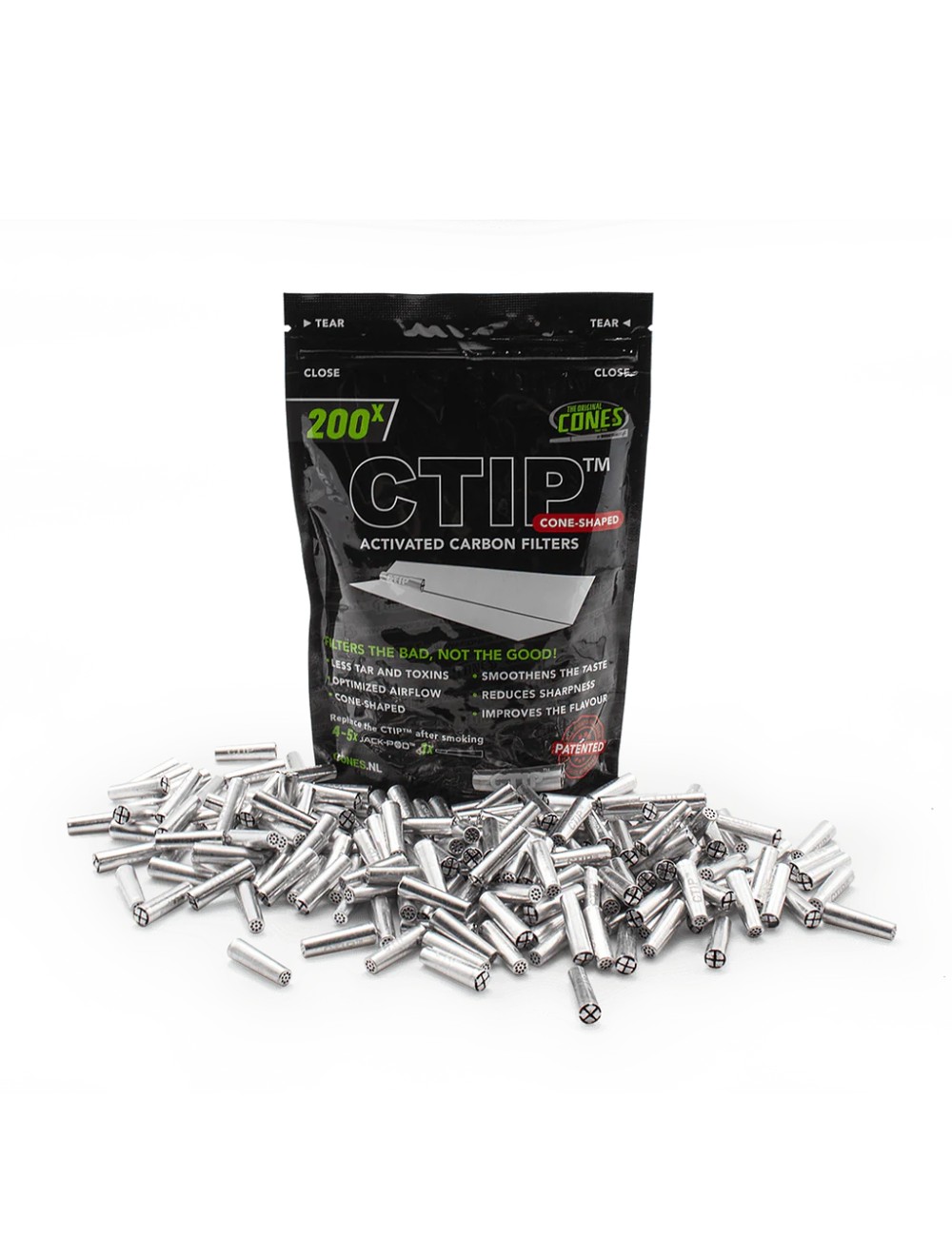 Filtros Carbón Aluminio CTIP Bolsa (200uds) (Cones) Filtros Carbón Aluminio CTIP Bolsa (200uds) (Cones)