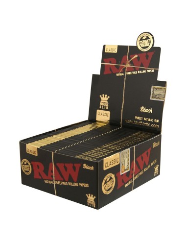 Papel Black King Size Slim (50uds) (Raw)
