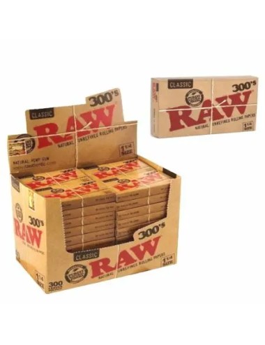 Papel 1 1/4 300 Papeles (40uds) (Raw)