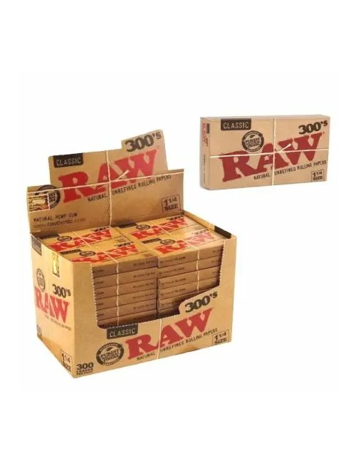 Papel 1 1/4 300 Papeles (40uds) (Raw)