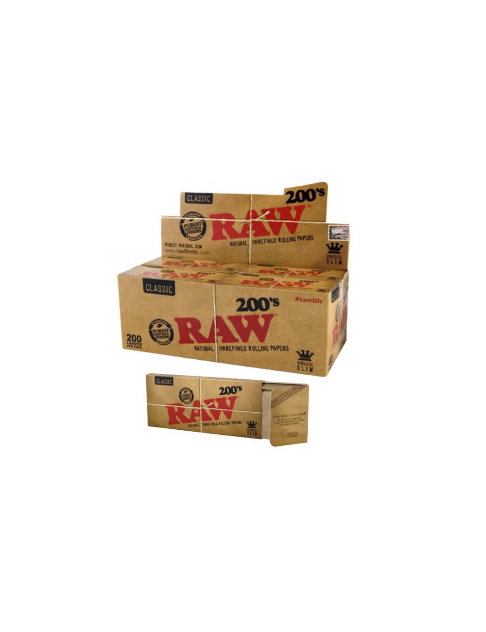 Papel King Size Slim 200 Papeles (40uds) (Raw) Papel King Size Slim 200 Papeles (40uds) (Raw)