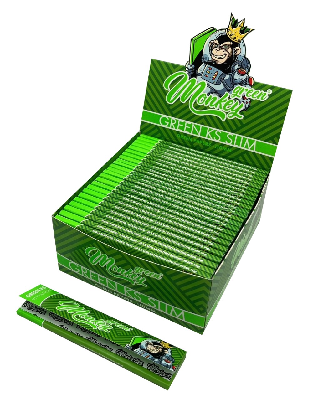 Papel Monkey King Size Green (50 Libritos) Papel Monkey King Size Green (50 Libritos)