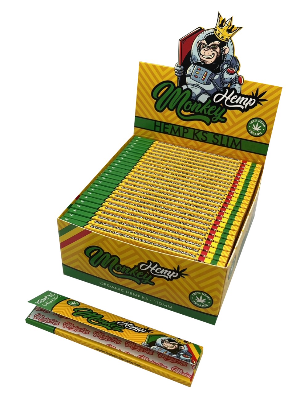 Papel Monkey King Size Hemp Organic (50 Libritos)