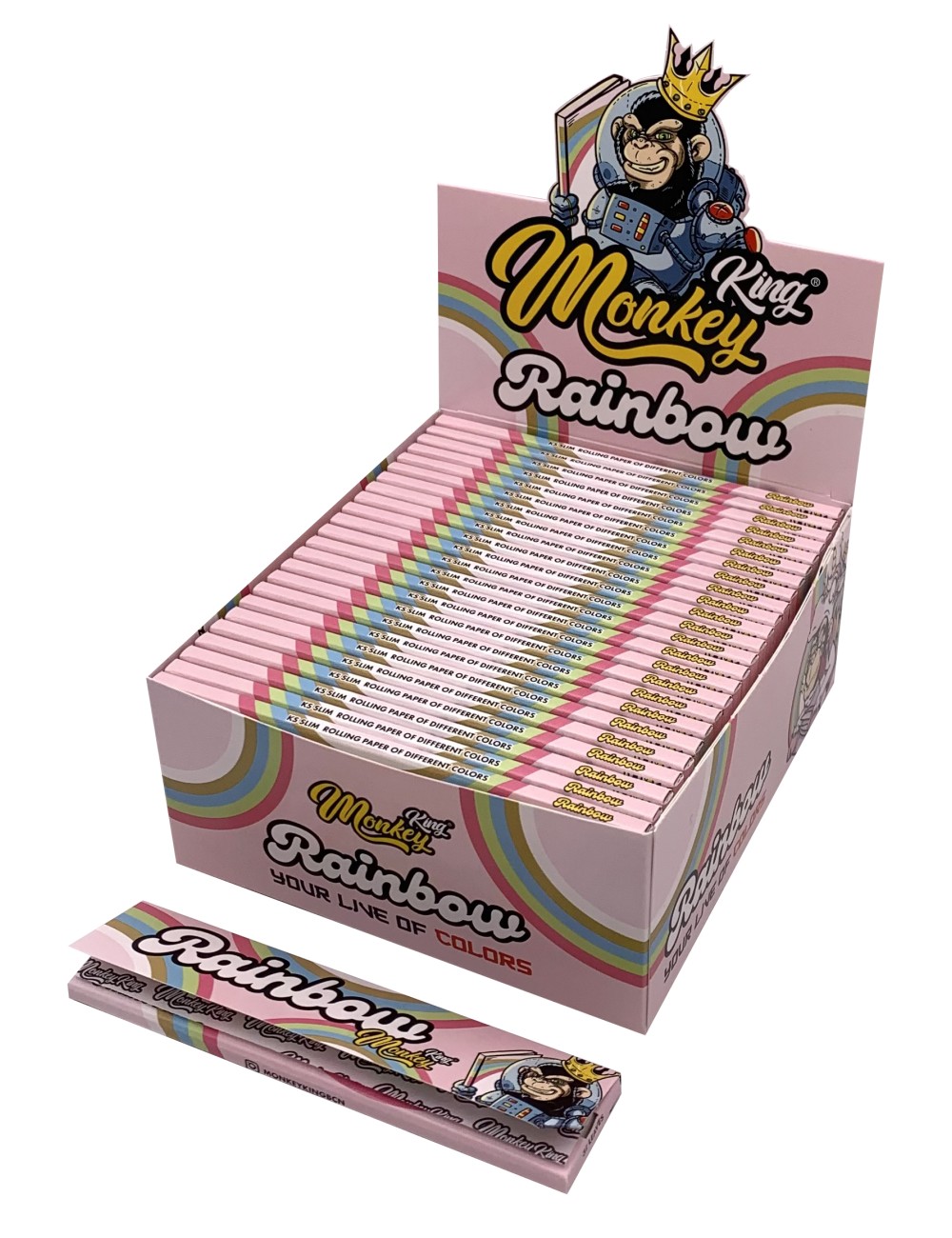 Papel Monkey King Size Rainbow (50 Libritos) Papel Monkey King Size Rainbow (50 Libritos)