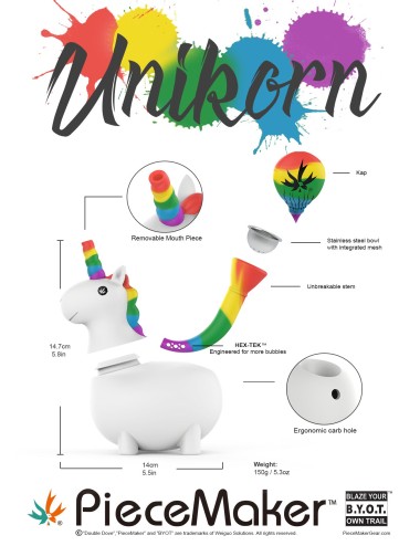Pipa Silicona Unikorn  (Piecemaker)