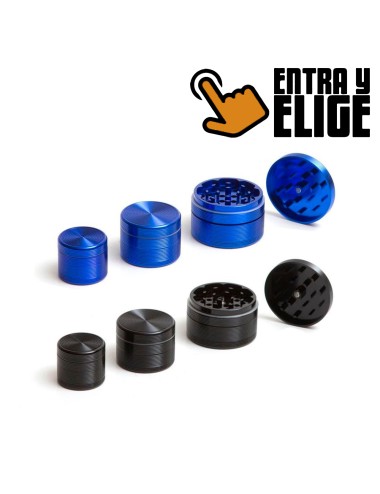 Grinder Metal de Luxe 4 Partes 50mm (Negro) con Polinizador