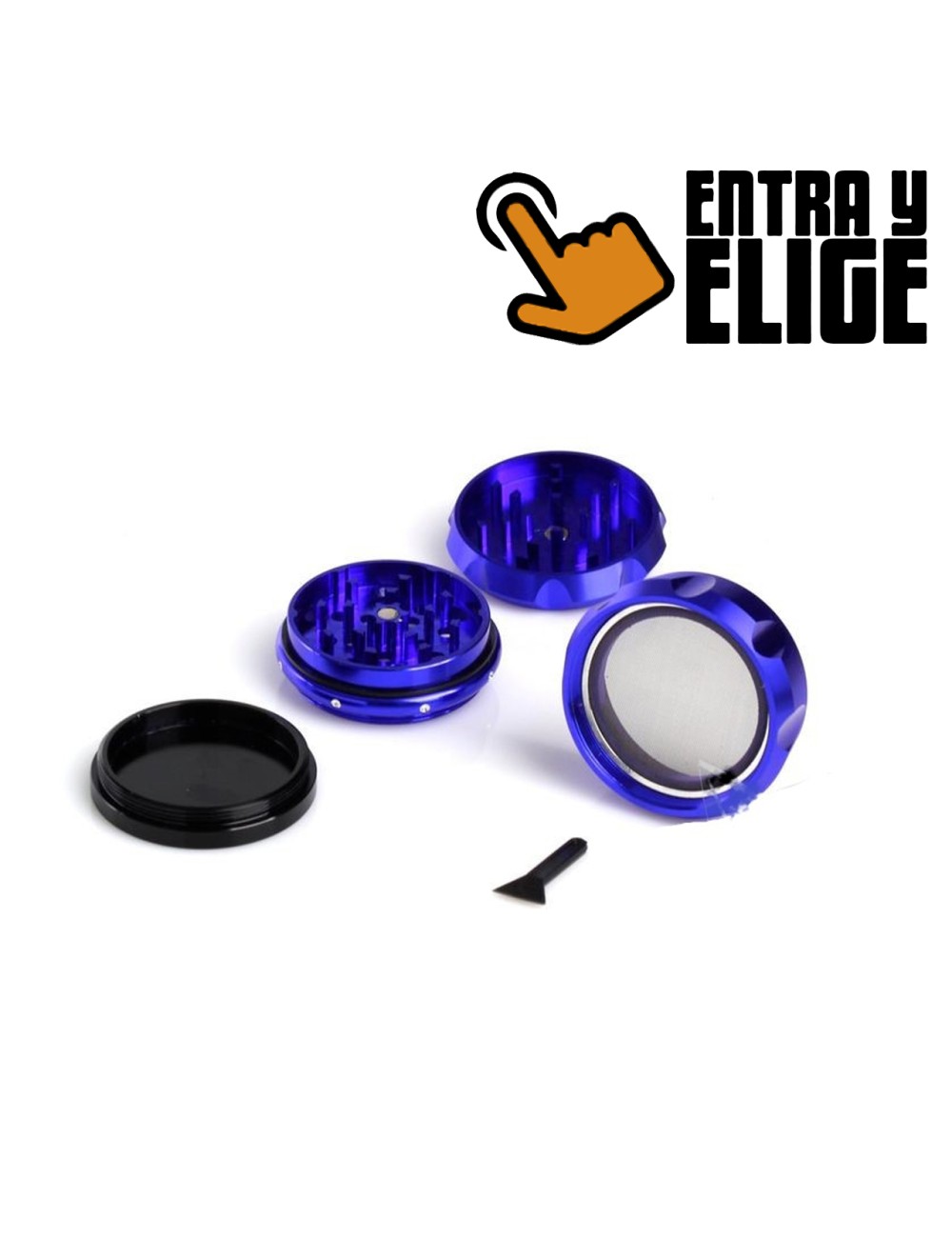 Grinder Metal Carving 4 Partes 55mm  con Polinizador