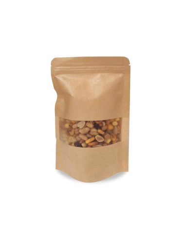 Bolsa Zip  Mylar Kraft/Ventana  (50uds)