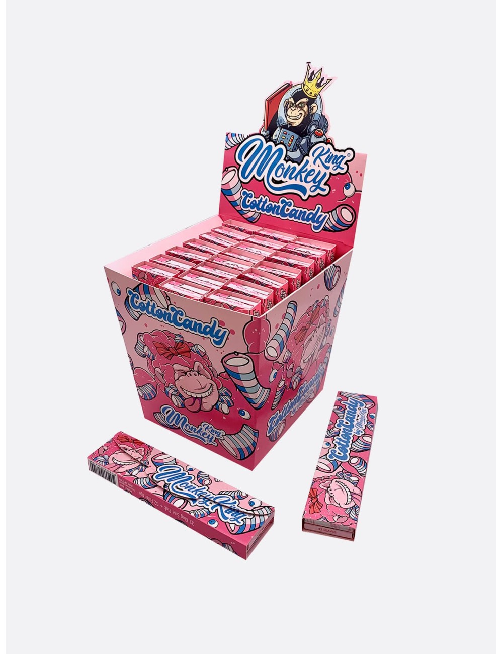 Papel Monkey King Size + Tips - PACK Cotton Candy (24 Libritos) Papel Monkey King Size + Tips - PACK Cotton Candy (24 Libritos)