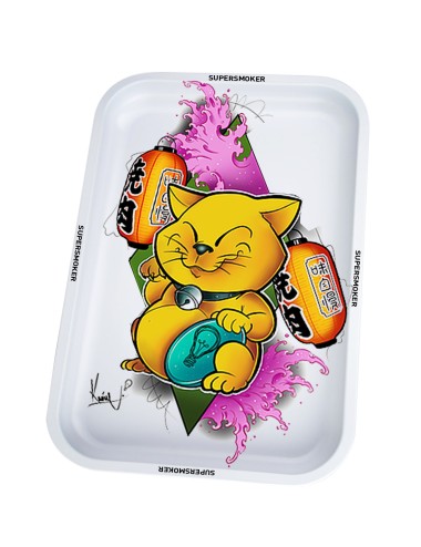 Bandeja Metálica - Kaone Lucky Cat 29x19cm