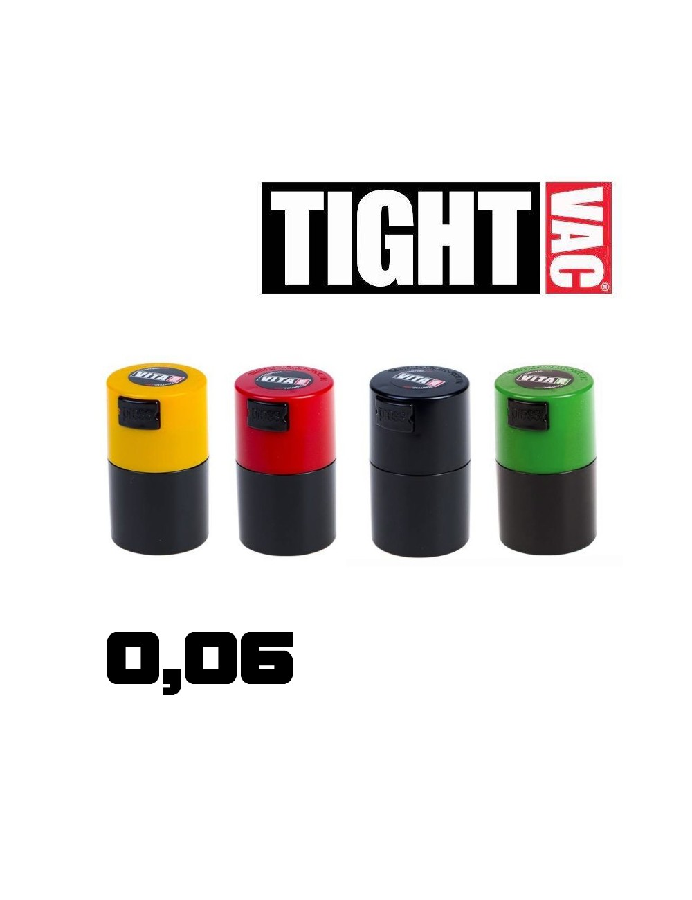 Bote Hermético Negro 0,06L unidad (Tightvac)