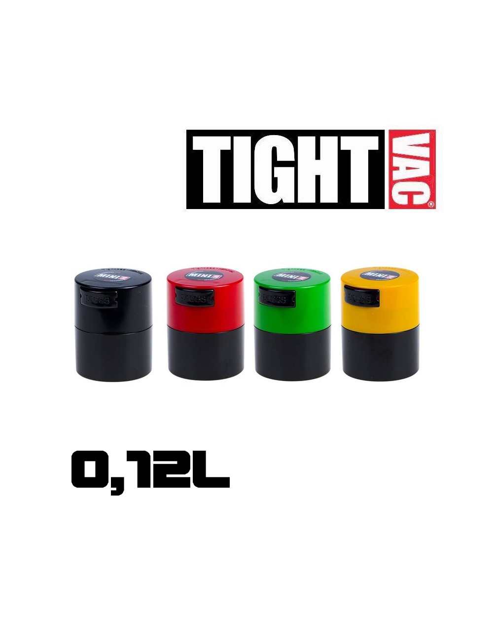 Bote Hermético Negro 0,12L unidad (Tightvac) Bote Hermético Negro 0,12L unidad (Tightvac)
