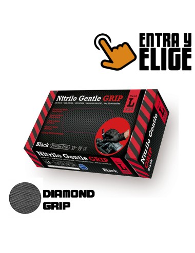 Guantes de Nitrilo NegroTexturizados  (50uds)