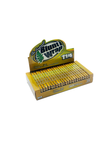 Papel Blunt Wrap blanco Corto 1 1/4 gold  (25uds)