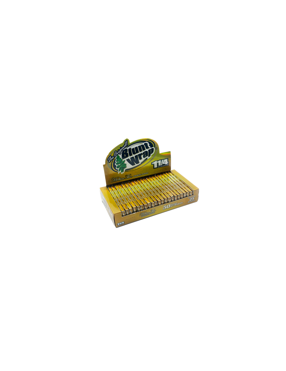 Papel Blunt Wrap blanco Corto 1 1/4 gold  (25uds)