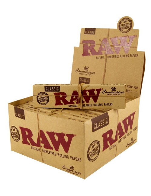 Papel Connoisseur King Size Slim + Tips 24 libritos (32 papeles) (Raw)