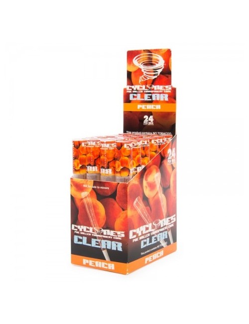 Cyclones clear Peach (Melocotón) 24 unidades