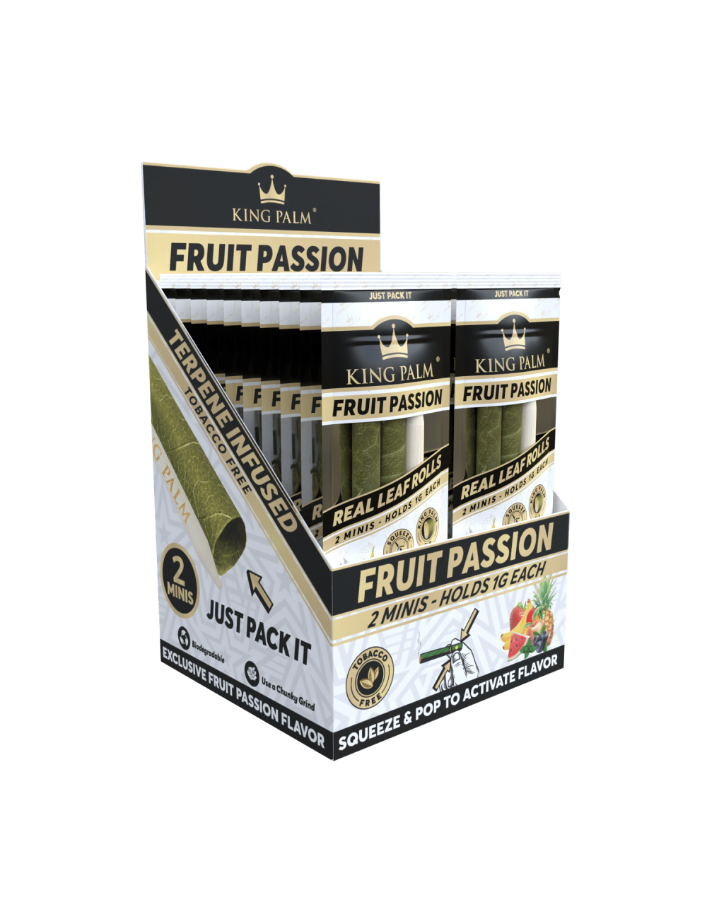King Palm display box 20 sobres (2 x mini) Fruit Passion