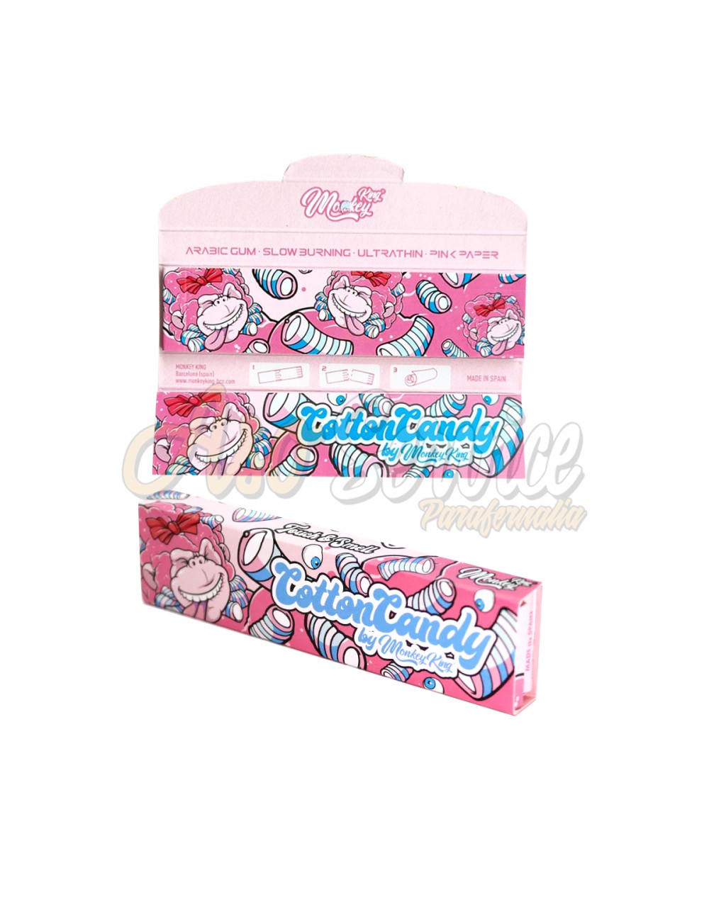 Papel Monkey King Size + Tips - PACK Cotton Candy librito Papel Monkey King Size + Tips - PACK Cotton Candy librito