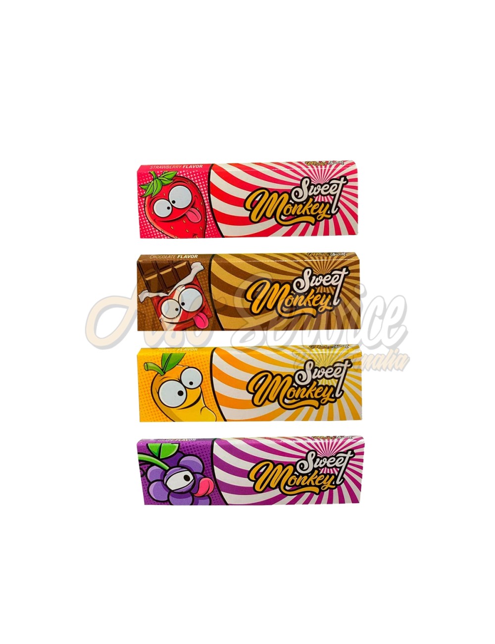 Papel Monkey 1 1/4 SWEET PACK 4 sabores 4 libritos Papel Monkey 1 1/4 SWEET PACK 4 sabores 4 libritos