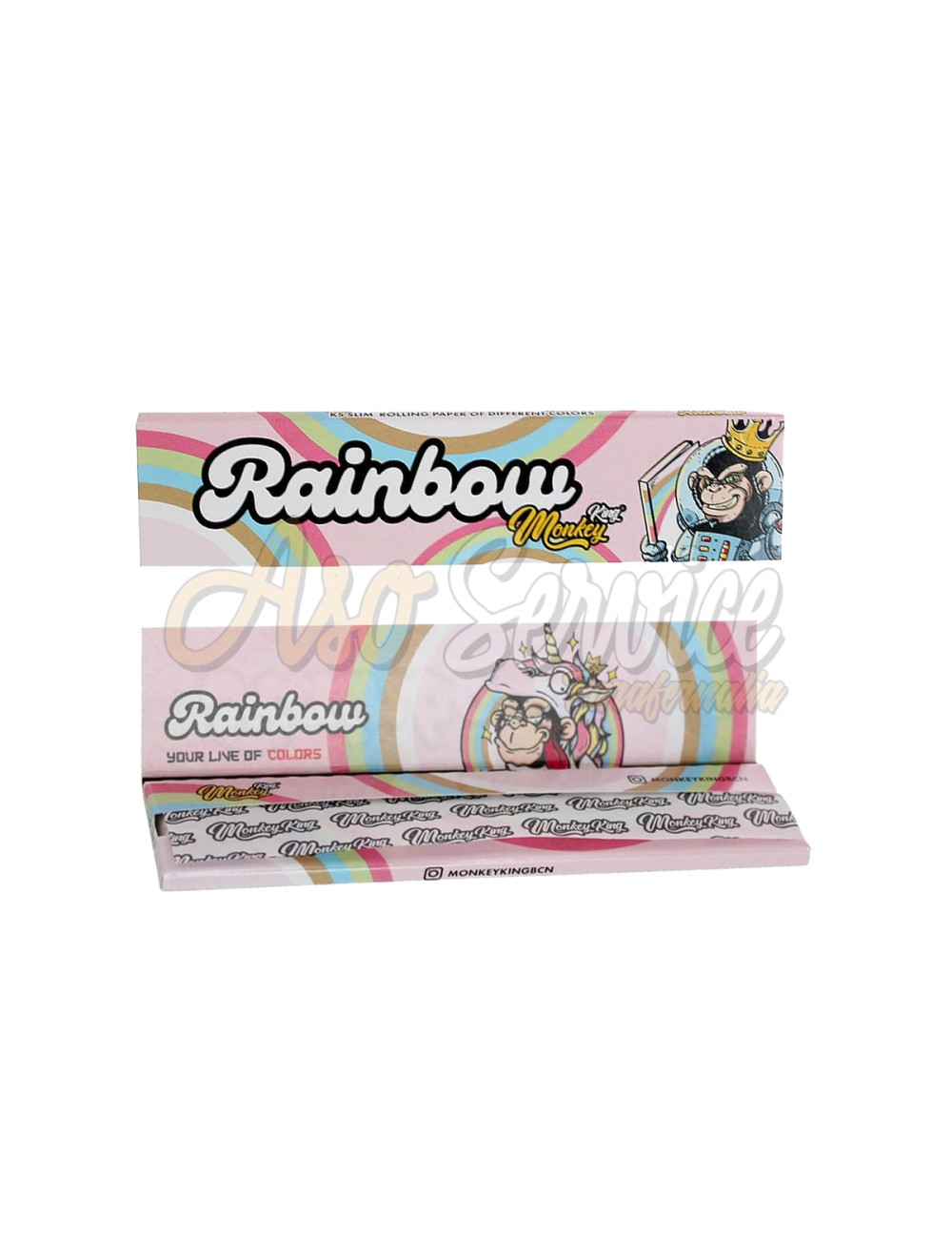 Papel Monkey King Size Rainbow librito Papel Monkey King Size Rainbow librito