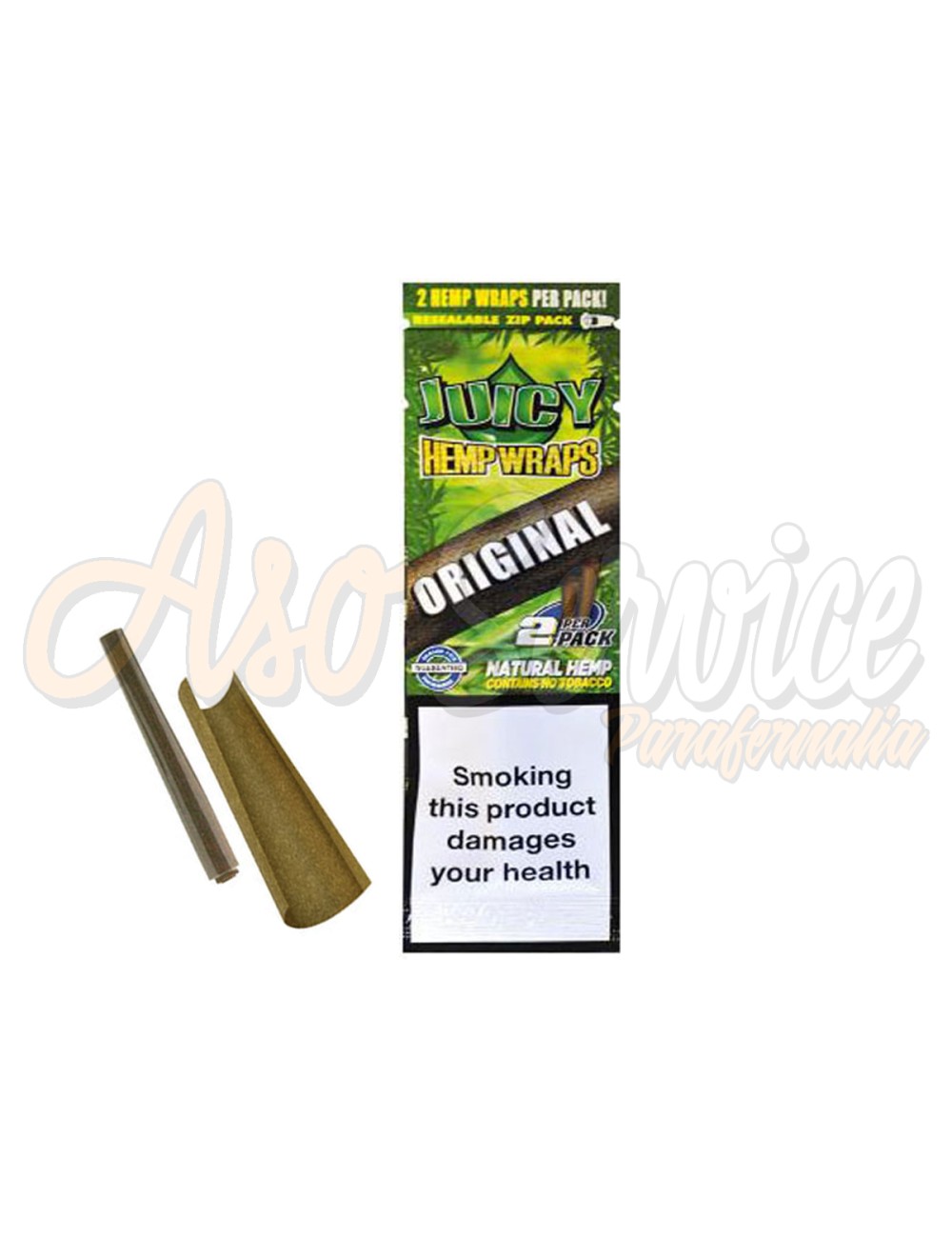 Papel Sabores (Juicy Hemp Wraps) Original (Hemp) 2 blunts