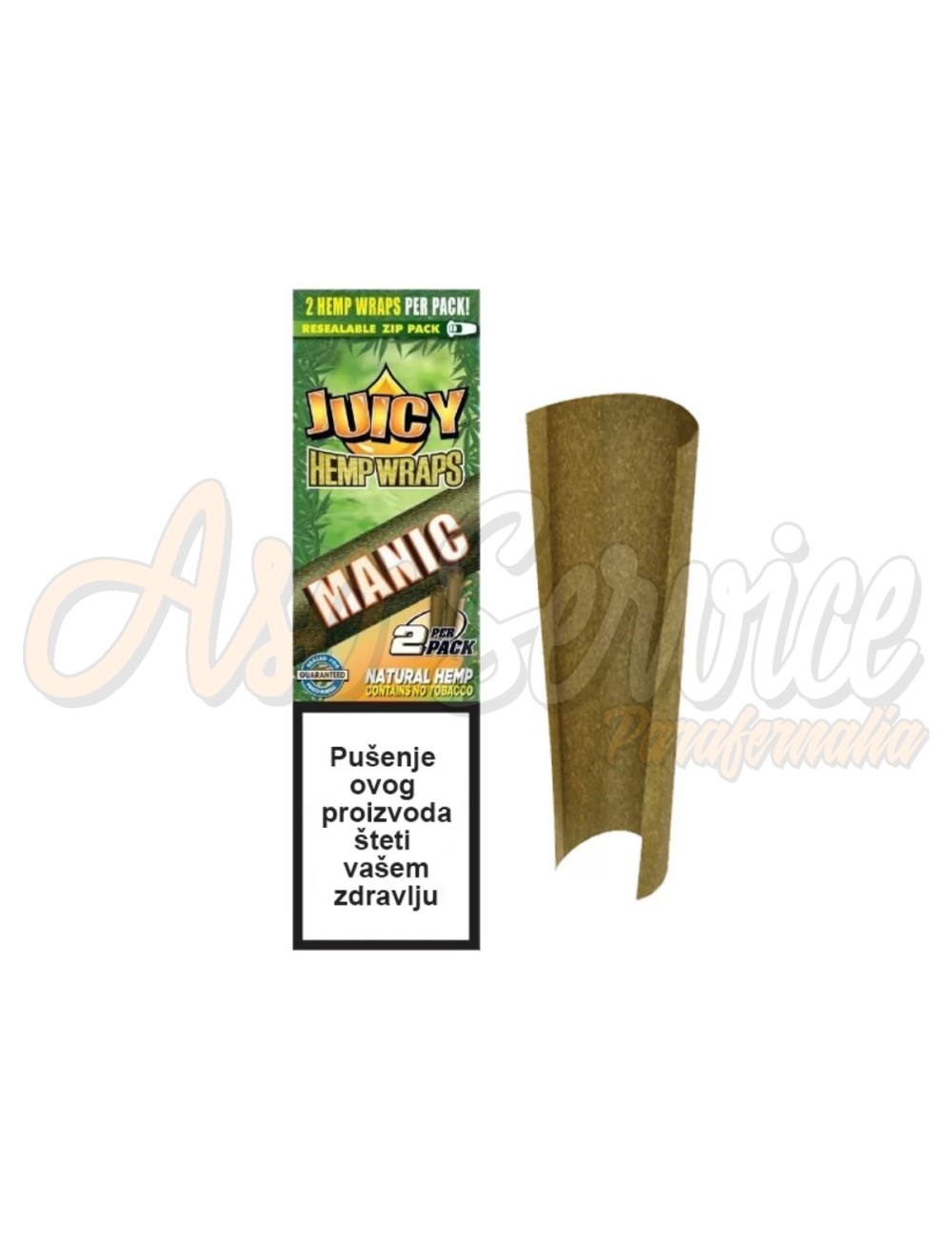 Papel Sabores (Juicy Hemp Wraps) Manic (Mango & Papaya) 2 blunts
