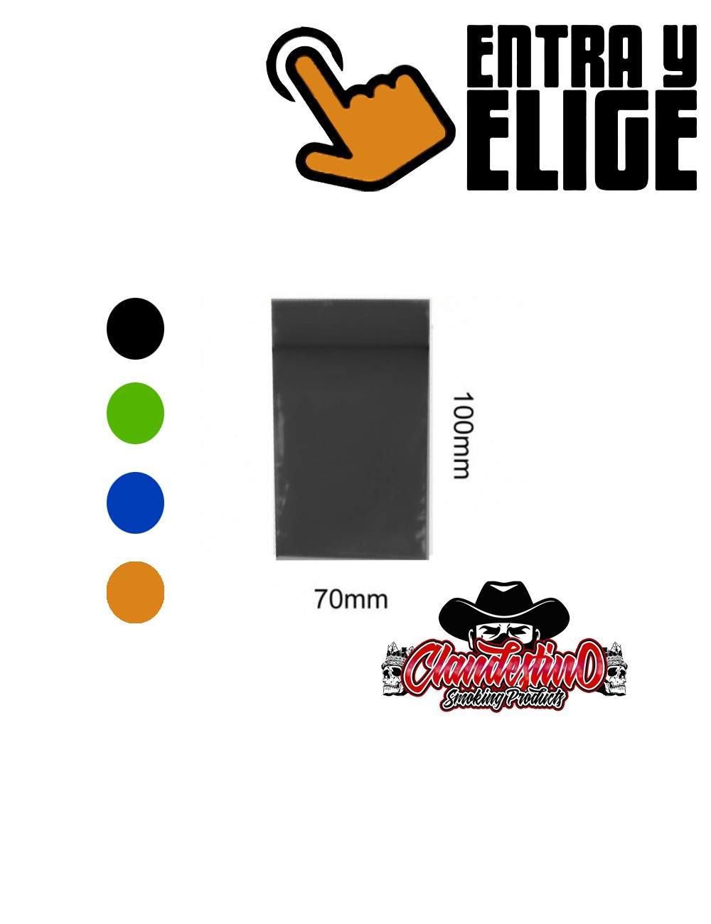 Bolsa Zip COLOR 70x100mm x 0,9mic (1.000uds) (Clandestino) Bolsa Zip COLOR 70x100mm x 0,9mic (1.000uds) (Clandestino)