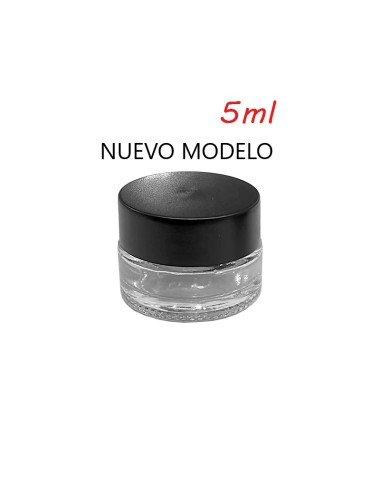 Bote Vidrio con Tapón Negro 5ml (Caja 350)