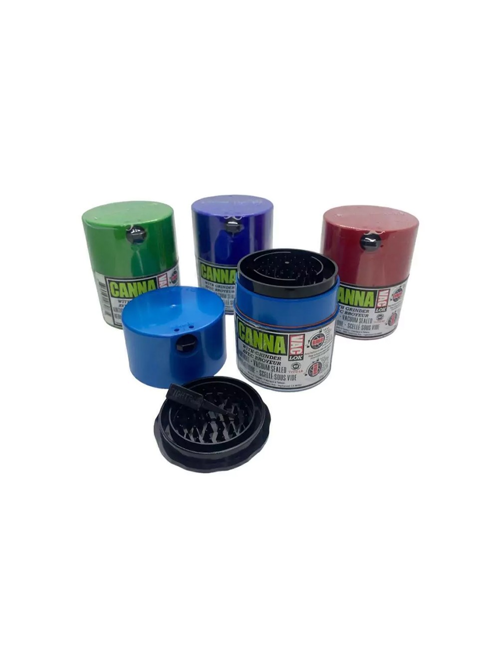 Grinder + Bote Hermético  0,12L unidad (CannaVac) unidad