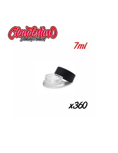 Bote Vidrio Redondo Transparente 7ml (Caja 360) CLANDESTINO