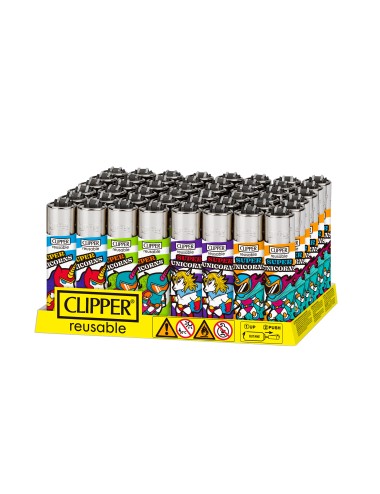 Mechero SUPER UNICORNS (48uds) (Clipper)