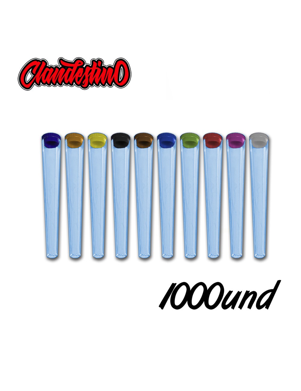 Fundas Conos AZULES + Tapones (1.000uds) (Clandestino) Fundas Conos AZULES + Tapones (1.000uds) (Clandestino)