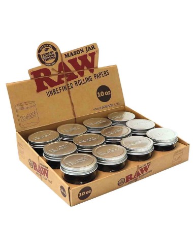 RAW Jar bote de vidrio Mason 295ml (12 Unds)